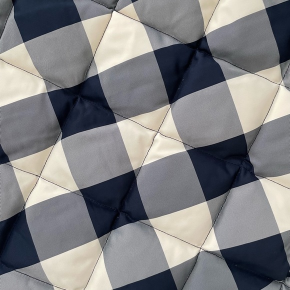 J. Crew Plaid Excursion Vest XS Navy Cream EUC - Picture 6 of 6